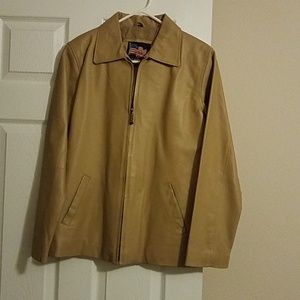 U.S.A. Leather Women's Jacket Tan Size Large